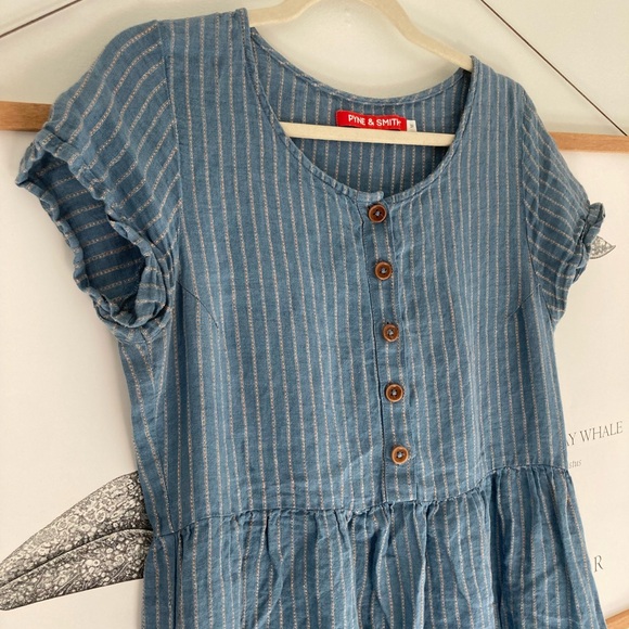 Pyne & Smith No. 11 Georgian Blue Striped Dress - Picture 6 of 7